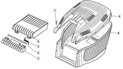 HP454 - 2010-2012 - 299174643/BQ - Mountfield Rotary Mower Grass Bag Diagram
