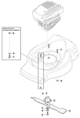 HP45 - 2016-2018 - 299014643/BQ - Mountfield Rotary Mower Blade Diagram