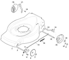 HP45 - 2016-2018 - 299014643/BQ - Mountfield Rotary Mower Deck Diagram