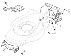 HP45 - 2016-2018 - 299014643/BQ - Mountfield Rotary Mower Front Conveyor Diagram