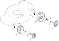 HP45 - 2016-2018 - 299014643/BQ - Mountfield Rotary Mower Wheels Diagram