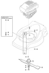 HP45 - 2017-2020 - 299174648/M17 - Mountfield Rotary Mower Blade Diagram
