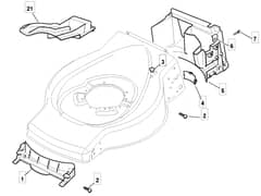 HP45 - 2017-2020 - 299174648/M17 - Mountfield Rotary Mower Front Conveyor Diagram