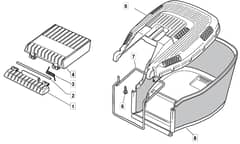 HP45 - 2017-2020 - 299174648/M17 - Mountfield Rotary Mower Grass Bag Diagram
