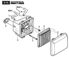 HP45 H - 2016-2017 - 299014633/BQ - Mountfield Rotary Mower Air Filter Diagram
