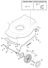 HP465 R - 2012-2013 - 299484038/M12 - Mountfield Rotary Mower Deck Diagram