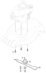 HP46 - 2019 - 295491048/M19 - Mountfield Rotary Mower Blade Diagram