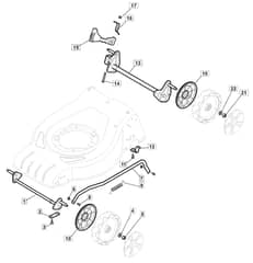 HP46 - 2019 - 295491048/M19 - Mountfield Rotary Mower Height Adjusting Diagram