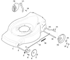 HP46 - 2013-2014 - 299174643/M13 - Mountfield Rotary Mower Deck Diagram