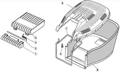 HP46 - 2013-2014 - 299174643/M13 - Mountfield Rotary Mower Grass Bag Diagram