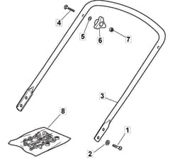 HP46 - 2013-2014 - 299174643/M13 - Mountfield Rotary Mower Lower Handle Diagram