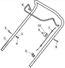 HP46 - 2013-2014 - 299174643/M13 - Mountfield Rotary Mower Upper Handle Diagram