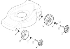 HP46 - 2013-2014 - 299174643/M13 - Mountfield Rotary Mower Wheels Diagram