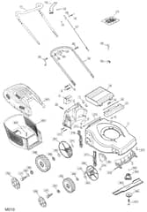 HP470 - 2004 - 24-3781-00 - Mountfield Rotary Mower Main Assembly Diagram