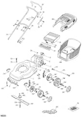 HP470 - 2005 - 24-3781-01 - Mountfield Rotary Mower Main Assembly Diagram