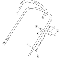 HP474 - 2007-2009 - 299174648/BQ - Mountfield Rotary Mower Upper Handle Diagram