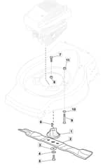 HP474 - 2010 - 299184648/BQ - Mountfield Rotary Mower Blade Diagram