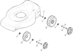 HP474 - 2010 - 299184648/BQ - Mountfield Rotary Mower Wheels Diagram