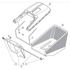 HP 465R - 2008-2010 - 294486038/UM8 - Mountfield Rotary Mower Grass Bag Diagram