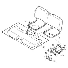 John Deere HPX615E - PC16096 - Bench Seat - ST1001570