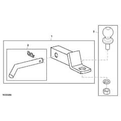 John Deere HPX615E - PC16096 - Drawbar - ST1009083