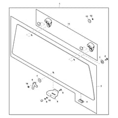 John Deere HPX615E - PC16096 - Rear Window - ST1024927