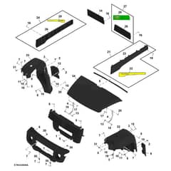John Deere HPX615E - PC16096 - Hood (080001 - ) - ST2345208