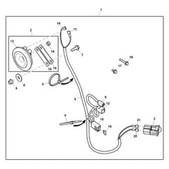 John Deere HPX615E - PC16096 - Horn Kit - ST809763
