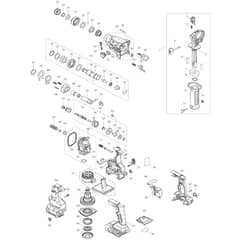 Makita HR010G - 20mm Crdls Combination Hammer - Power Tool Diagram