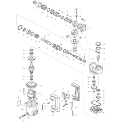 Makita HR2010 - Rotary Hammer 20mm - Power Tool Diagram