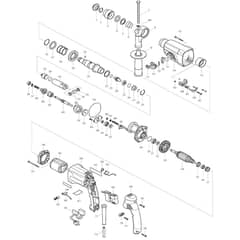 Makita HR2450F - 24mm Rotary Hammer - Power Tool Diagram