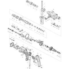 Makita HR2470 - Rotary Hammer 24mm - Power Tool Diagram