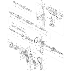 Makita HR2611F - 26mm Combination Hammer - Power Tool Diagram