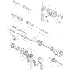 Makita HR2650 - 26mm Comb.Hammer With Dust Ext. - Power Tool 01 Diagram