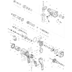 Makita HR2653 - 26mm Comb.Hammer With Dust Ext. - Power Tool 01 Diagram