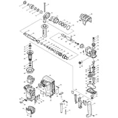 Makita HR2800 - Rotary Hammer 28mm - Power Tool Diagram