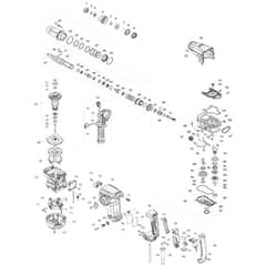 Makita HR3001C - 30mm Combination Hammer - Power Tool Diagram