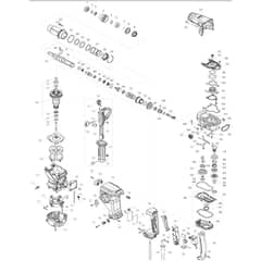 Makita HR3011FC - 30mm Combination Hammer - Power Tool Diagram