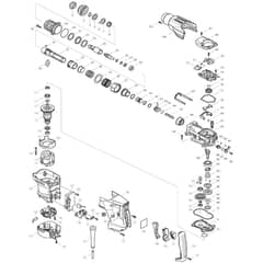 Makita HR3200C - Rotary Hammer 32mm - Power Tool Diagram