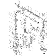 Makita HR3850K - Rotary Hammer 38mm - Power Tool Diagram