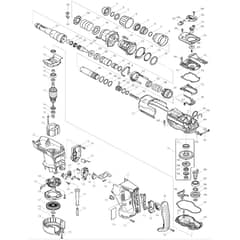Makita HR4001C - Rotary Hammer 40mm - Power Tool Diagram