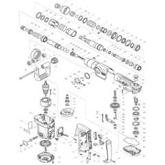 Makita HR4500C - Rotary Hammer 45mm - Power Tool Diagram