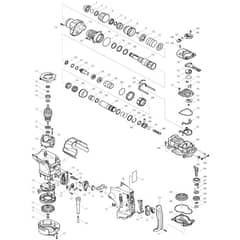 Makita HR4501C - Rotary Hammer 45mm - Power Tool Diagram
