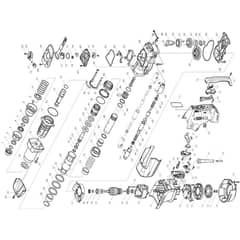 Makita HR5210C - Rotary Hammer 52mm - Power Tool Diagram