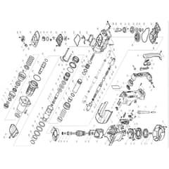 Makita HR5211C - Rotary Hammer 52mm - Power Tool Diagram