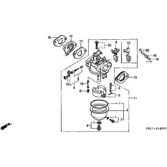 Honda HRB215K2 - HXC - MZBA 6200001-6299999 Carburettor Diagram