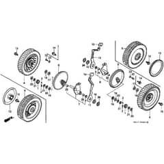 Honda HRB215K2 - HXC - MZBA 6200001-6299999 Rear Wheel Diagram