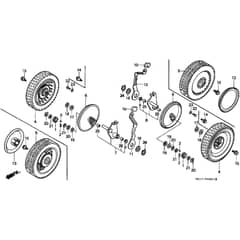 Honda HRB215K3 - HXC/A - MZBA 6370094-6399999 Rear Wheel Diagram