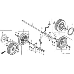 Honda HRB215K3 - PDC - MZBA 6300001-6399999 Rear Wheel Diagram