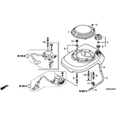 Honda HRB215K4 - HXC - MZBA 6400001-6415006 Fan Cover Diagram